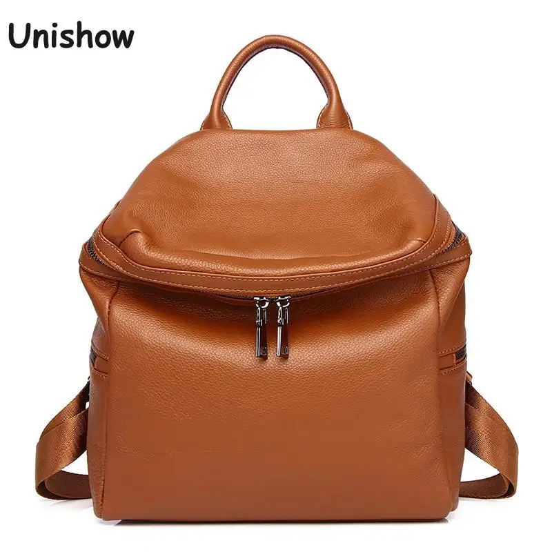 Luxury Genuine Leather Women Backpack 2024 Lady Bagpack Large Female Travel Backpack Bag Brand Girl School Bag Casual Rucksack