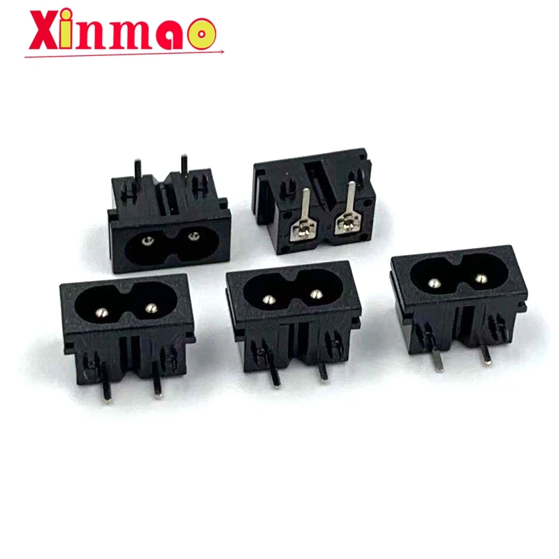 5 قطعة مخرج طاقة التيار المتناوب اثنين ثقوب 22*12 مللي متر مجلس 2.5A250V 8-نوع ثمانية دبوس المقبس BX-180-H01 التيار المتناوب السلطة التبديل المقبس موصل النحاس #3