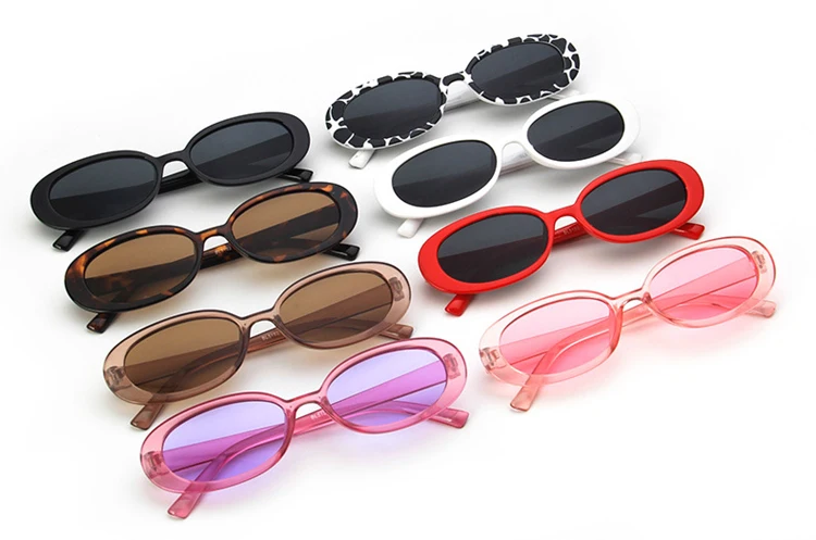 

European and American transparent color black white fashion retro photo modeling outdoor party candy glasses sunglasses unsex