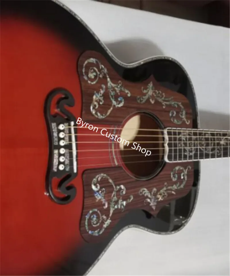 customize handmade pickguard Abalone jumbo acoustic guitar Rosewood pickguard 43 inches guitar pickguards