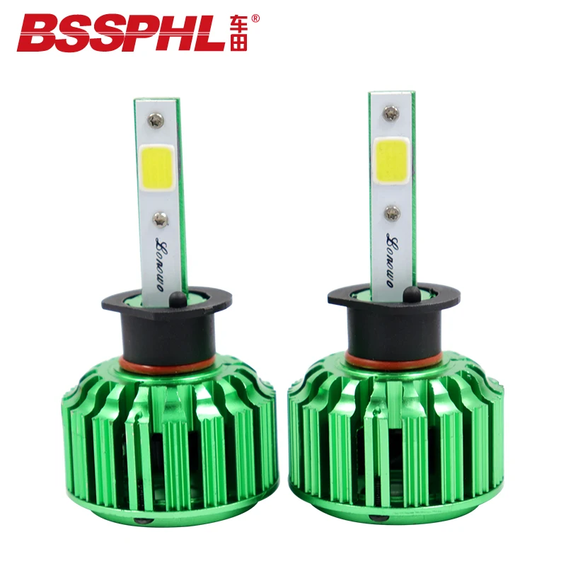 

BSSPHL 12v 30w Auto Car LED Headlight Blub H1 COB 6500k White Waterproof Bulb Foglight Pure White