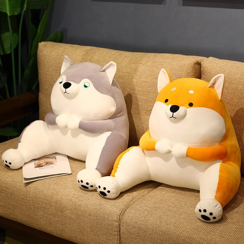 Japanse Stijl Shiba Inu Hond Rugleuning Sofa Kussens Bed Erker Kussen Nek Taille Ondersteuning Kussen Pluche Speelgoed kantoor Geschenken