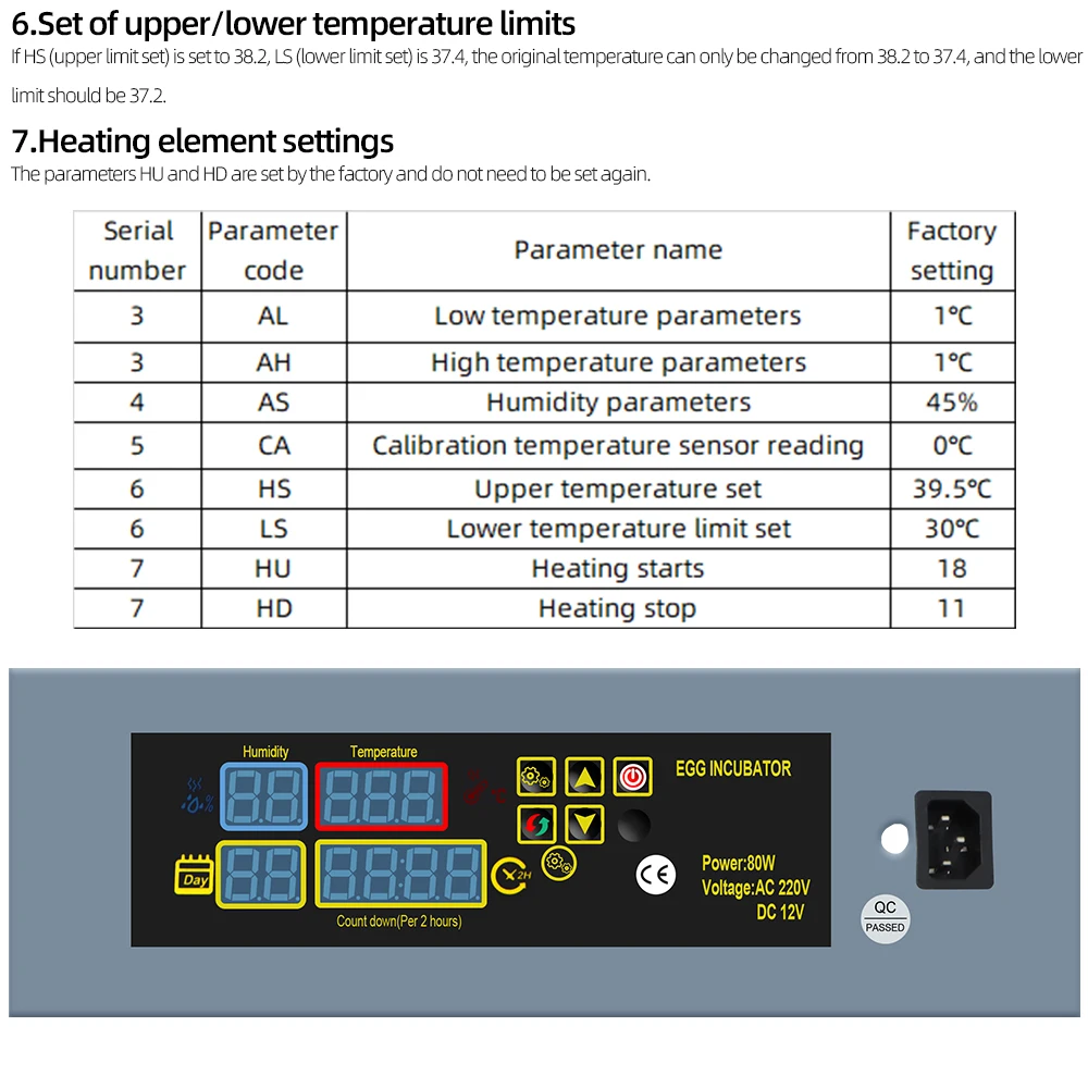 HTMC-7 Mini Egg intelligent Incubator Automatic Fan Motor DIY Constant Temperature Eggs Incubation Box Accessories 30%off