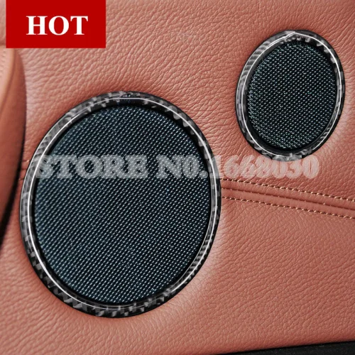 

Carbon Fiber Car Door Speaker Cover Trim 6pcs For BMW X5 E70 2008-2013 X6 E71 2009-2014 Car accesories interior Car Trim