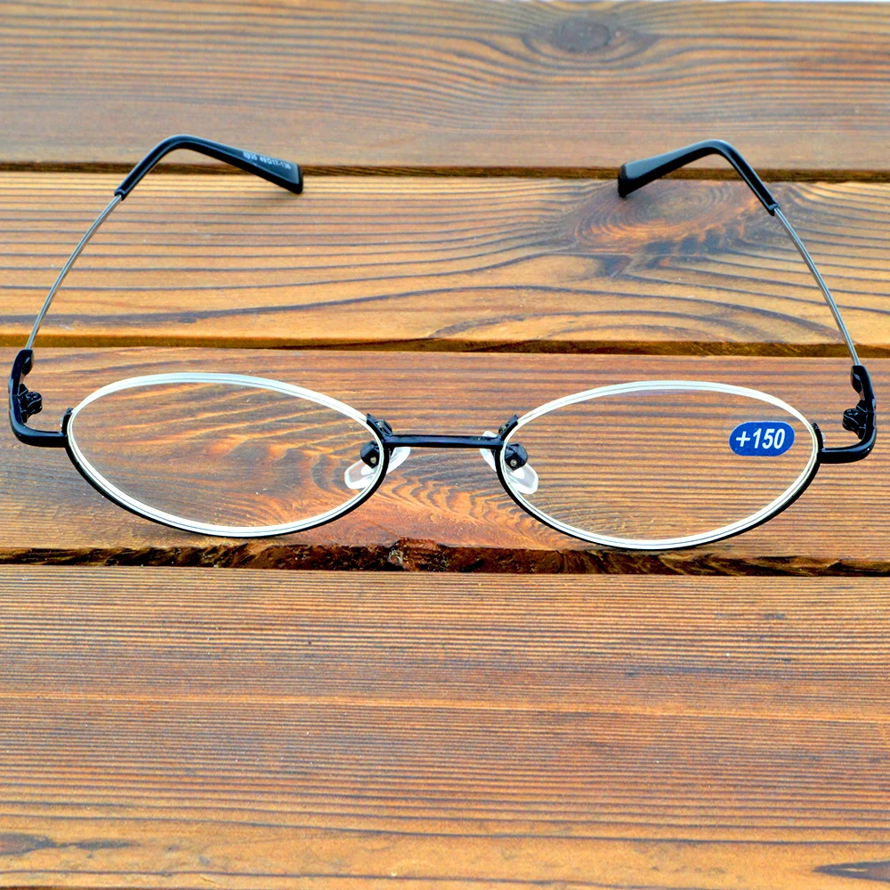 Business Up Half-rim Frame Anti-fatigue Lenses Spectacles Simple Style Reading Glasses +0.75 To +4