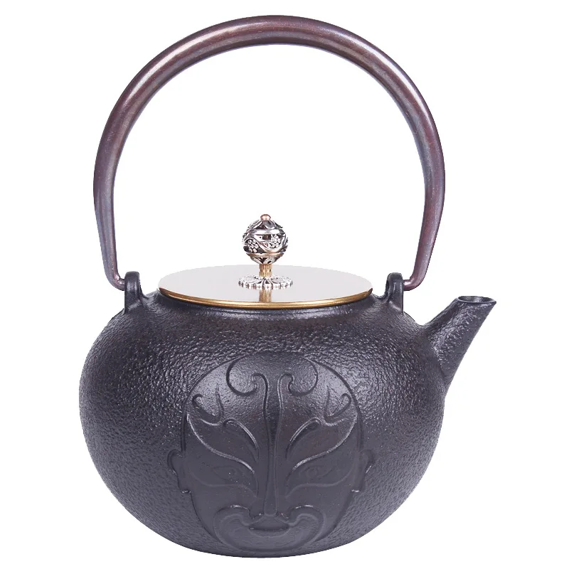 Teapot, iron teapot, hot water teapot, teapot 1200 ml water, kung fu tea set.