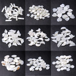 10pcs White Star Round Mother of Pearl Shell Charms Natural Shell Necklace Pendants for Jewelry Making DIY Earring Accessories