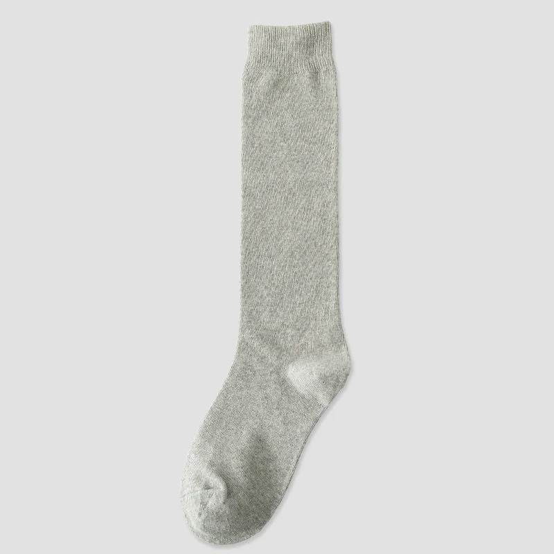 Adult Women Stockings Autumn Winter Knee-high Long Sock Cotton School Uniform Dress Girls Black Socks