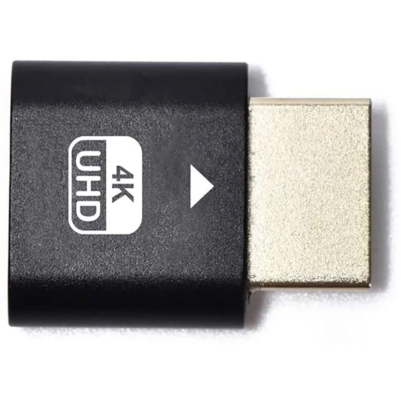 HDMI-compatible Dummy Plug Virtual Display Headless Ghost Display Emulator 4K DDC EDID Dummy Emulator Adapter For Bitcoin Mining