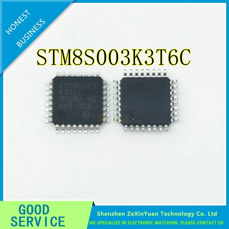 5PCS/LOT Microcontroller STM8S003K3T6C STM8S003   8S003K3T6C LQFP-32 MCU 8-bit STM8S STM8 CISC 8KB Flash 3.3V/5V 32-Pin LQFP