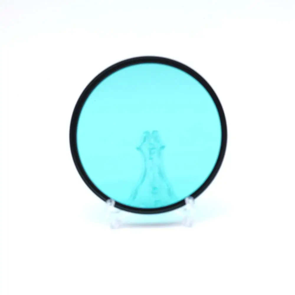 UV IR 컷 77mm 둥근 금속 프레임 링 블루 컬러 필터 BG39
