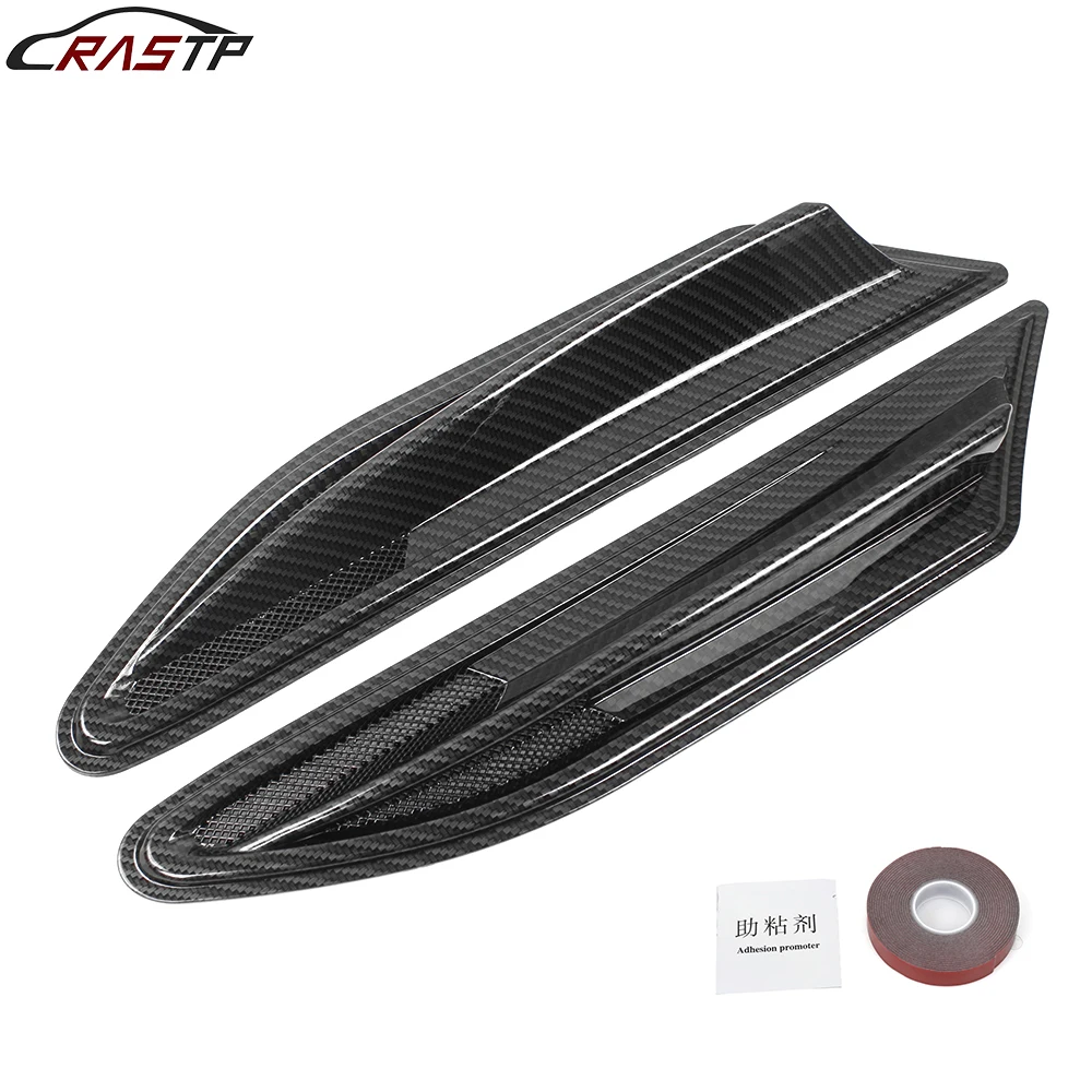 

RASTP-Universal Fender Air Knife Carbon Pattern Decorative Car Modification Parts Fender Body Side Sticker RS-LKT057