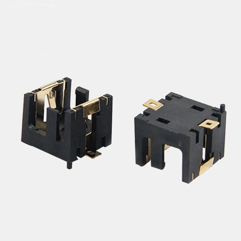 ゴールドメッキsmt 2 x AG13/LR44電池ホルダーのためのAG13ボタン電池ソケットホルダープラスチックケース