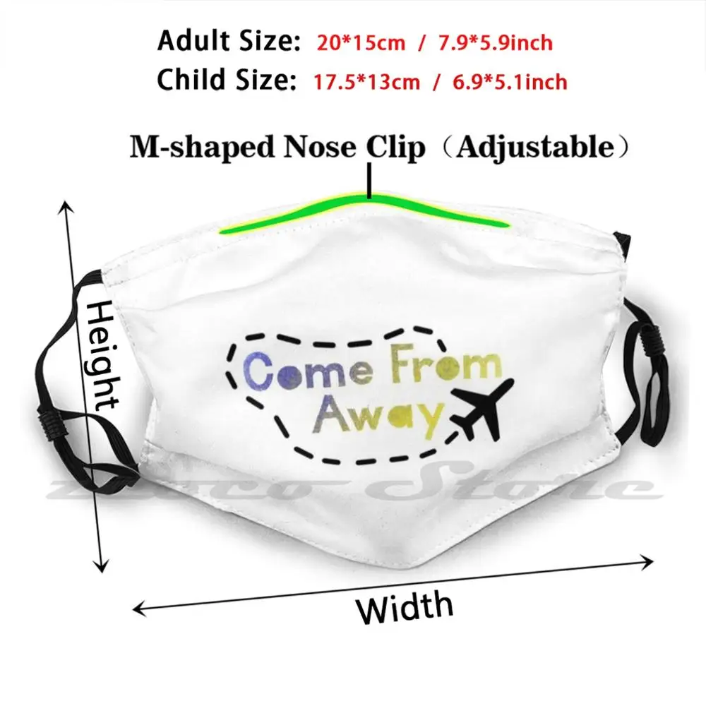 Vieni da Away maschera panno lavabile filtro fai da te Pm2.5 bambini adulti vieni da Away teatro Cfa Musical Musical West End Broadway