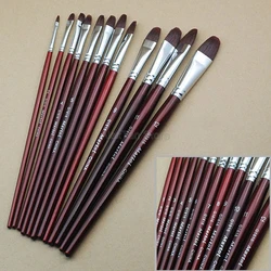 6 pcs 12 pcs Creative Artist Paint Brush High Quality Nylon Hair Wood Handle Watercolor Acrylic Oil Brush Painting Art Set