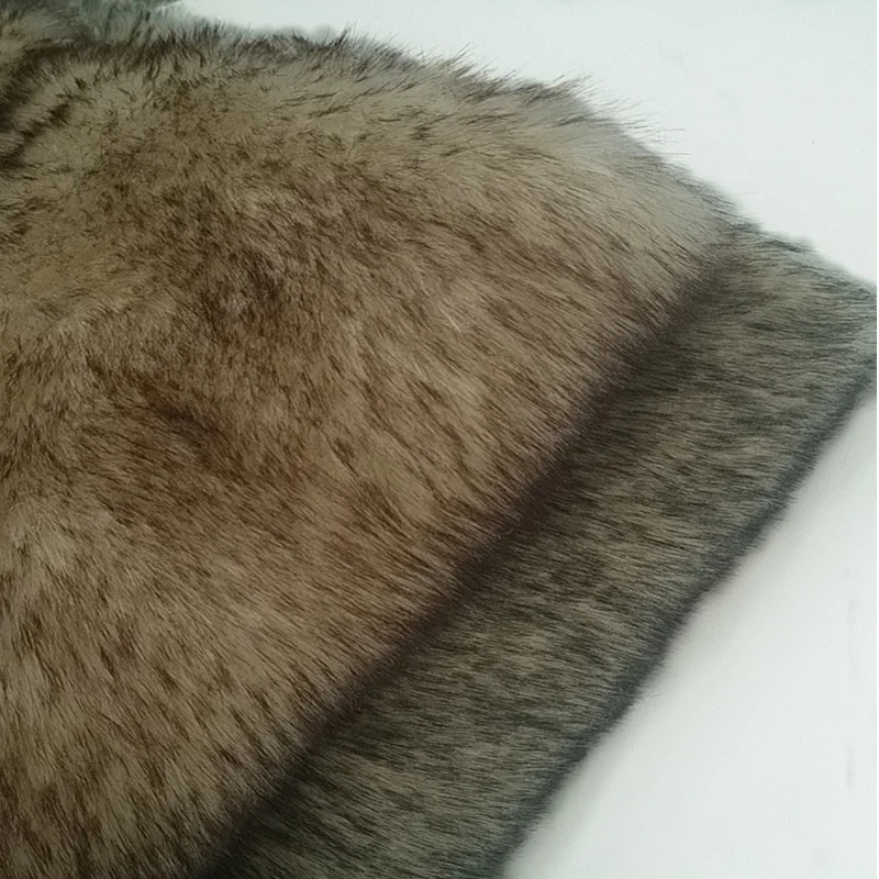 29x21cm Hair Tip Dyed Coffee Imitation Rabbit Fur Artificial Fur Plush Fabric For DIY Quilting Clothing Toy Accessories