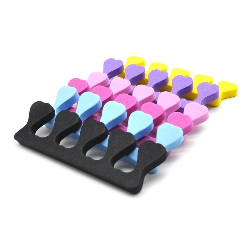 100 PCS/LOT Professional Nail Art Toes Separators Fingers Foots Divider Sponge Soft Gel UV Beauty Tools Polish Manicure Pedicure