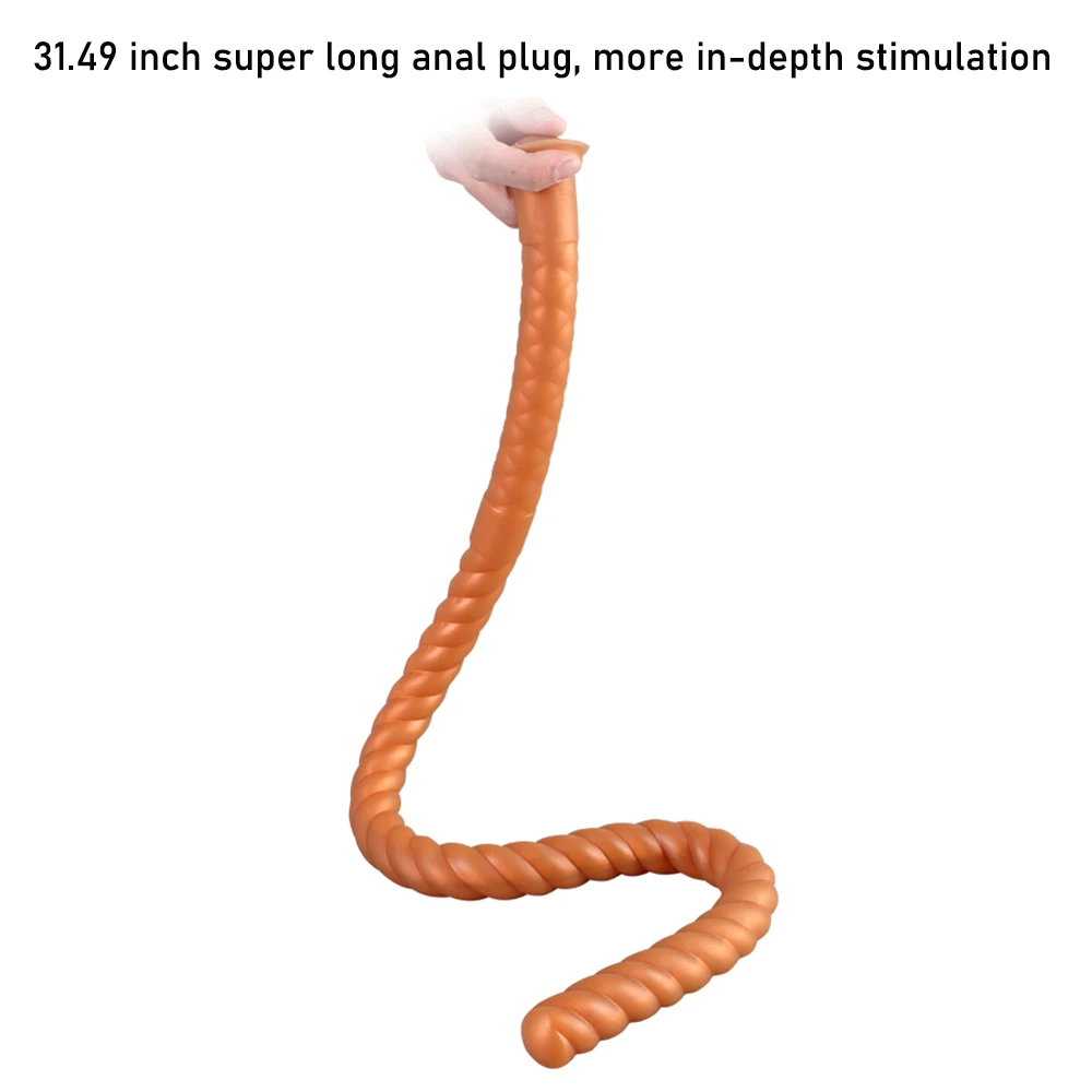 31.49 Inch Extra Long Liquid Silicone Anal Plug Dildos Stimulate Anus and Vagina Soft Anal Dilator Sex Toys for Women and Men