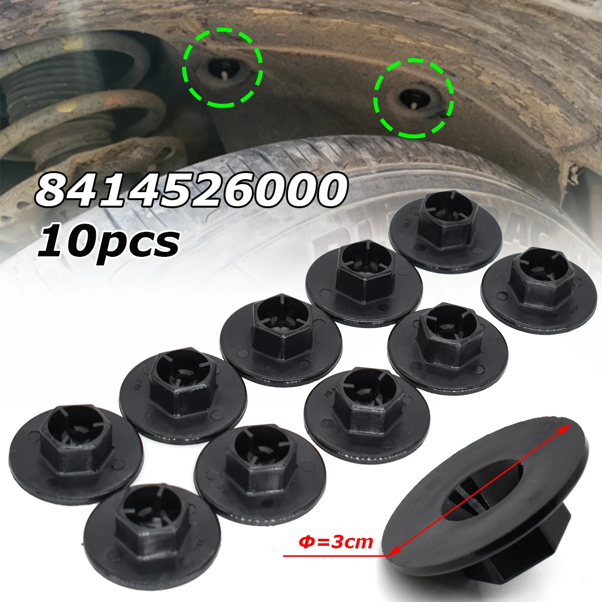 10X Wheel Arch Liner Splashguard Clips Nut For Hyundai Elantra Tucson Santa Fe Solaris Kia Sedona Soul Optima Cadenza 8414526000