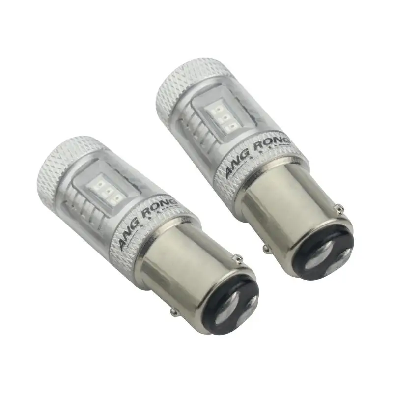 ANGRONG 2x RED PR21/5W 380R BAW15d P21/5W LED 15W Żarówki boczne tylne przeciwmgielne światła stopu — zdjęcie 2