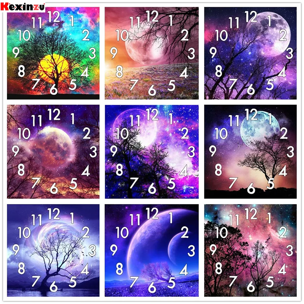 Полный набор для алмазной живописи вышивка крестиком мультяшный медведь включает мозаику с часовым механизмом 5D Сделай Сам квадратная круглая вышивка подарок