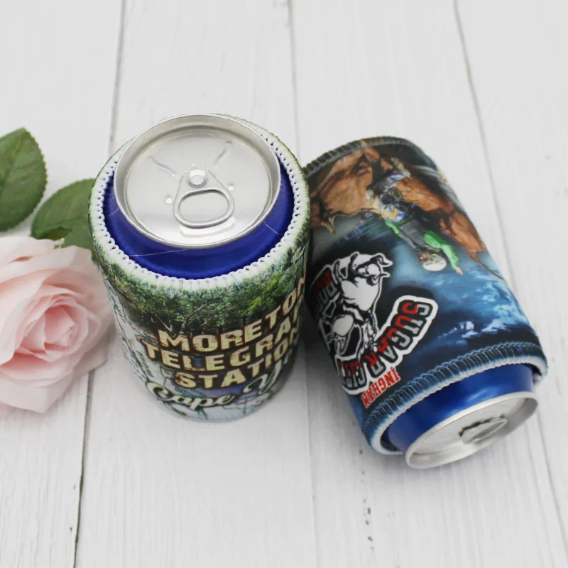 

200pcs Neoprene Beer Coolers Sleeve Promotional Stubby Holder Stubbie For Business Can Holder Wedding Gift Customised Cooler