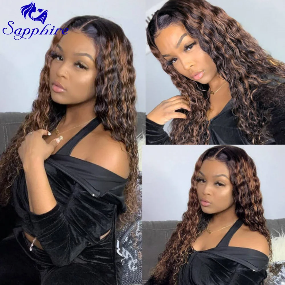 Sapphire 30inch Highlight 4/27 Kinky Curly Hair Bundles Brazilian Human Hair Extensions 3/4 pcs Remy Hair Kinky Curly Bundles