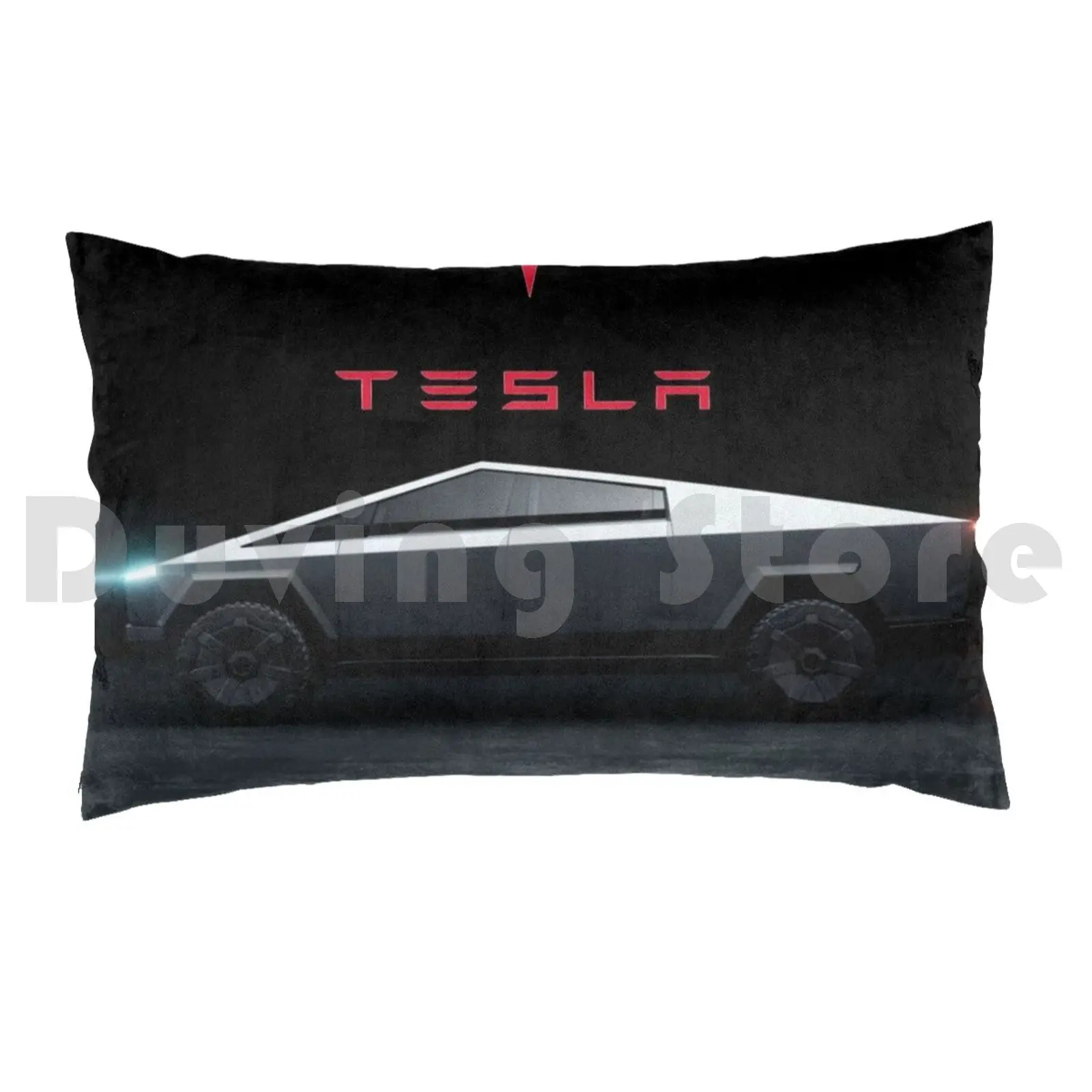 Cybertruck Pillow Case Printed 35x50 Cybertruck Tesla Ev Electric Car Off Road