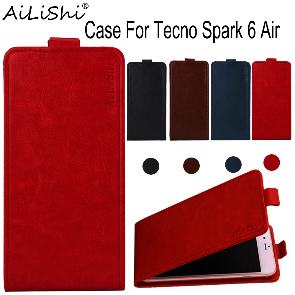 AiLiShi-PU Leather Case for Tecno Spark 6 Air, Luxury Flip, Top Quality, Exclusive, 100% Phone Protective Cover Skin, Tracking