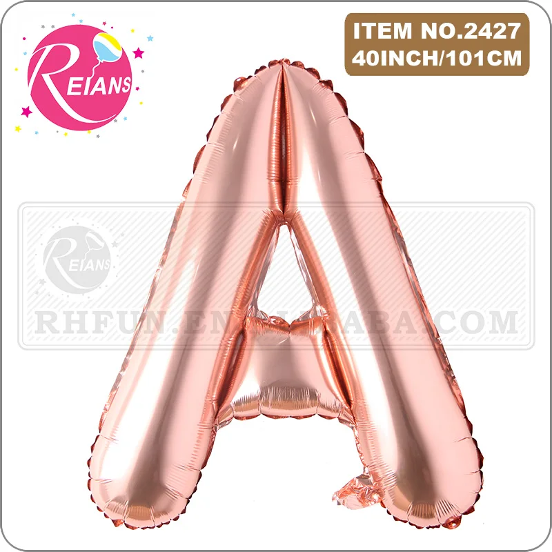 40 بوصة ارتفع حرف ذهب رقم الرقم بالون مخزن افتتاح حفلة عيد ميلاد الديكور الزفاف الذكرى بالون للديكور