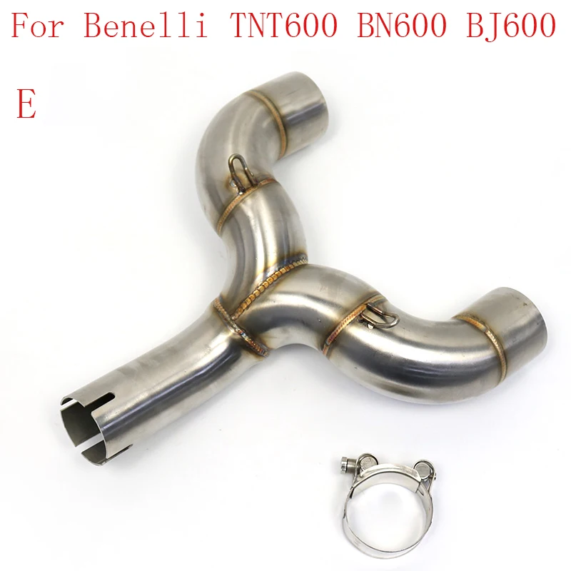 For Benelli 600 TNT600 BN600 BJ600 300 TNT300 BN300 BJ300 Exhaust Motorcycle Link Pipe Middle Tube Escape Moto