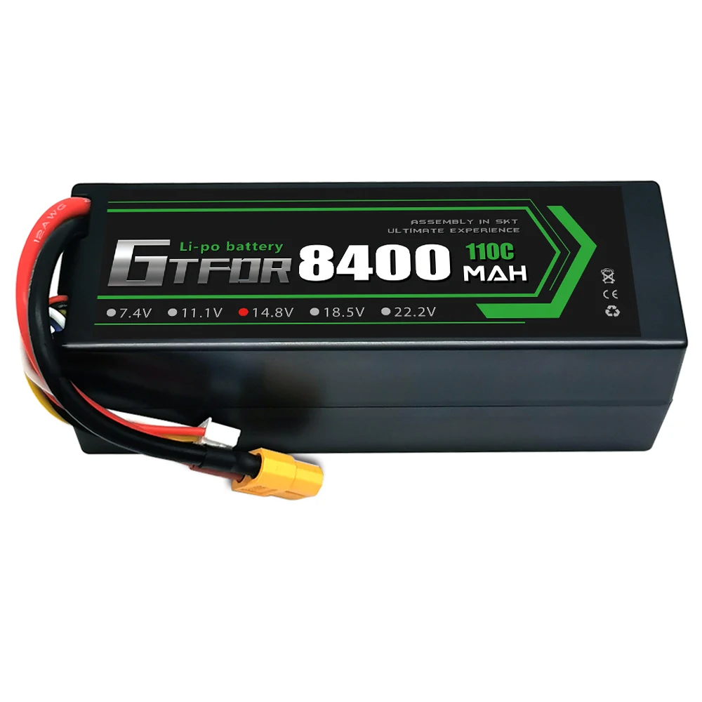 GTFDR 2PCS Lipo Battery 4S 14.8V 15.2V HV 5200mAh 6200mAh 7300mAh 8400mAh 100C 200C 130C 260C 140C 280C Hardcase For 1/8 buggy