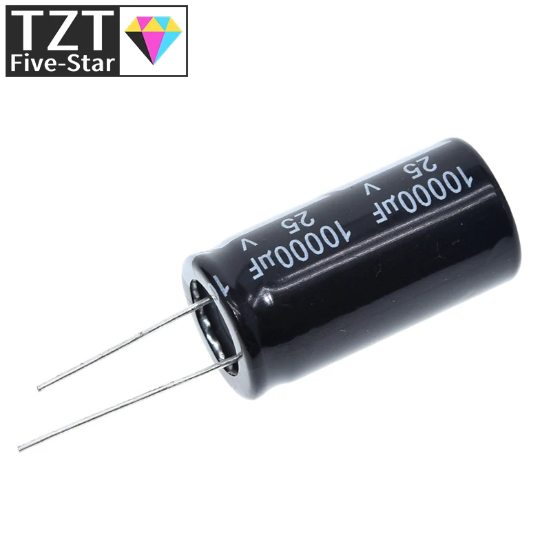 1/3 Stück Aluminium-Elektrolytkondensator 25V / 10000 UF 25V/10000UF Elektrolytkondensator Größe 18*35 mm steckbar 25V 10000UF – Detail 5