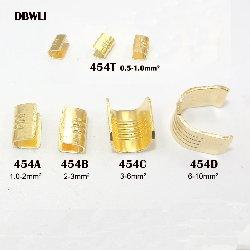 10000pcs/2000lpcs U-Shaped Crimping Terminal H62 Brass Wire Buckle Poly Wire Nose Wire Connector 454TABC 0.2-10mm2