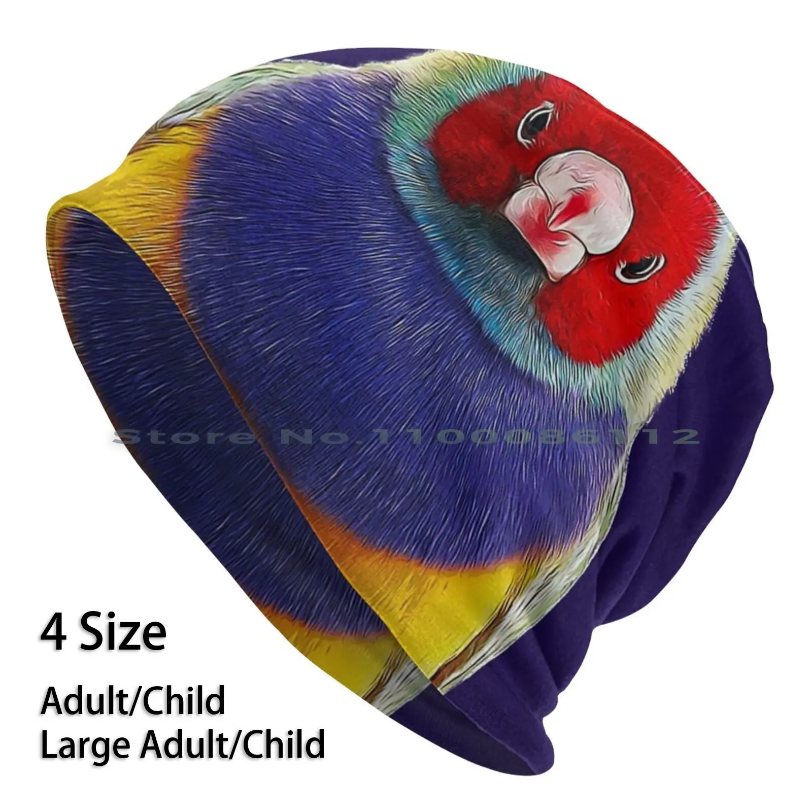 Gouldian Finch Bright Color Bird Beanies Knit Hat Gouldian Finch Finches Color Vivid Birds Gouldians Parrot Finch Cute Trending