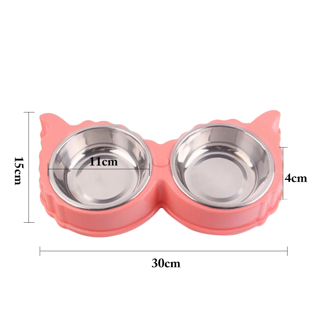 New Large Size Double Dog Bowl Pet Feeding Station Stainless Steel Water Food Bowls Feeder Solution For Dogs Cats Pet Supplies