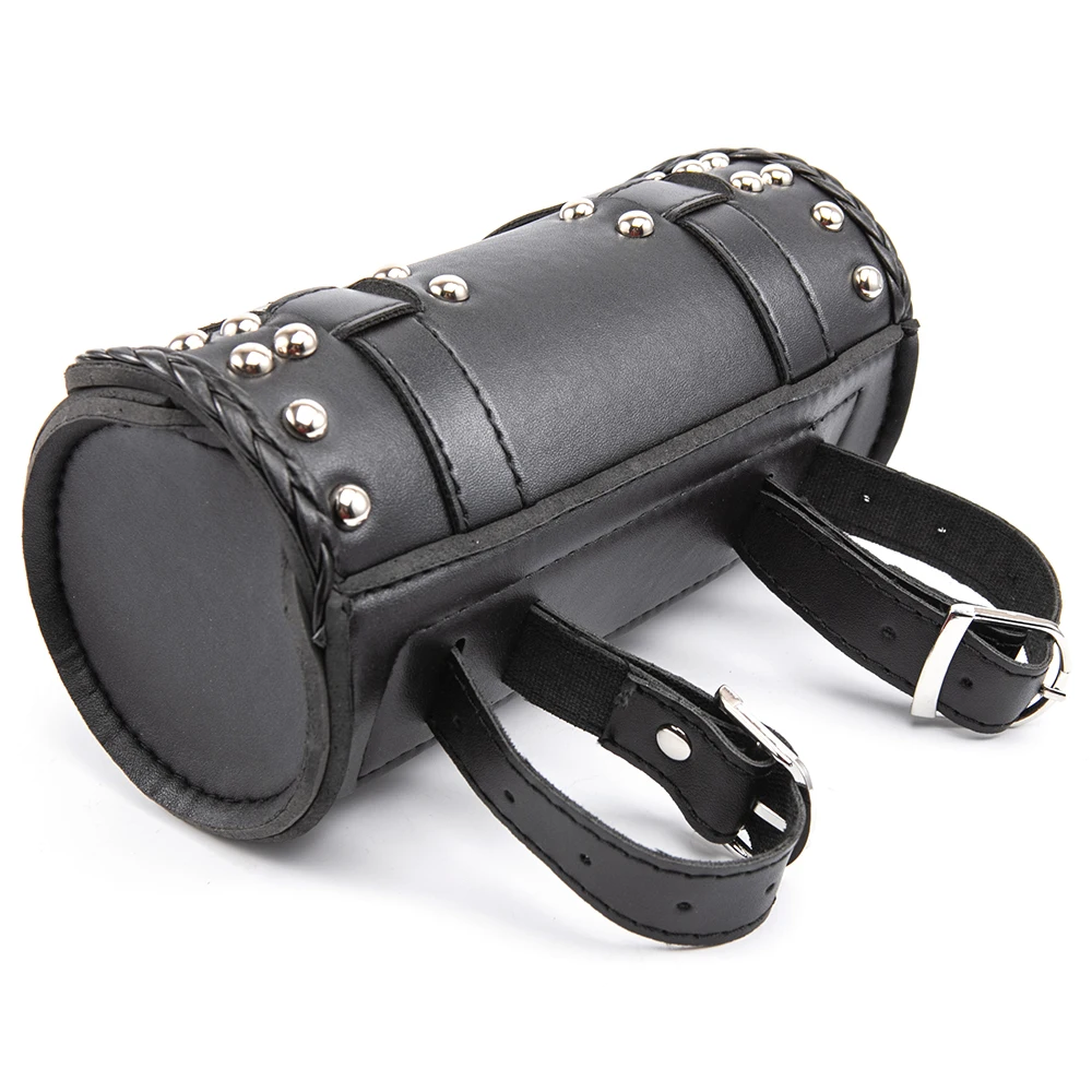 حقيبة دراجة نارية السرج بولي Leather الجلود الجبهة شوكة الذيل أداة حقيبة الأمتعة ل هارلي المروحية بوبر كروزر سبورتستر XL 883 1200