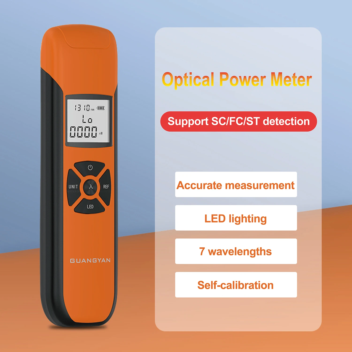 Rechargeable Fiber Tester High-Precision Optical Power Meter   support SC/FC/ST interface For Continuous optical signal Detect