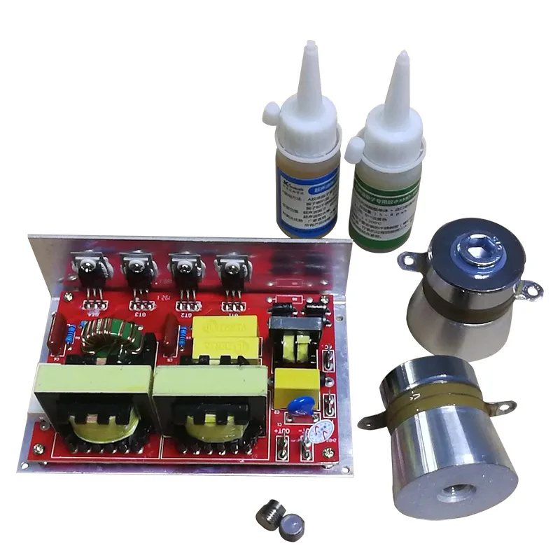 Ultrasonic Generator 28k40k100w Power Supply Circuit Board + Vibrator + Glue + Wire