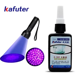 Strong 50ml Kafuter UV Glue UV Curing Adhesive K-302+51 LED UV Flashlight UV Curing Adhesive Crystal Glass and Metal Bonding