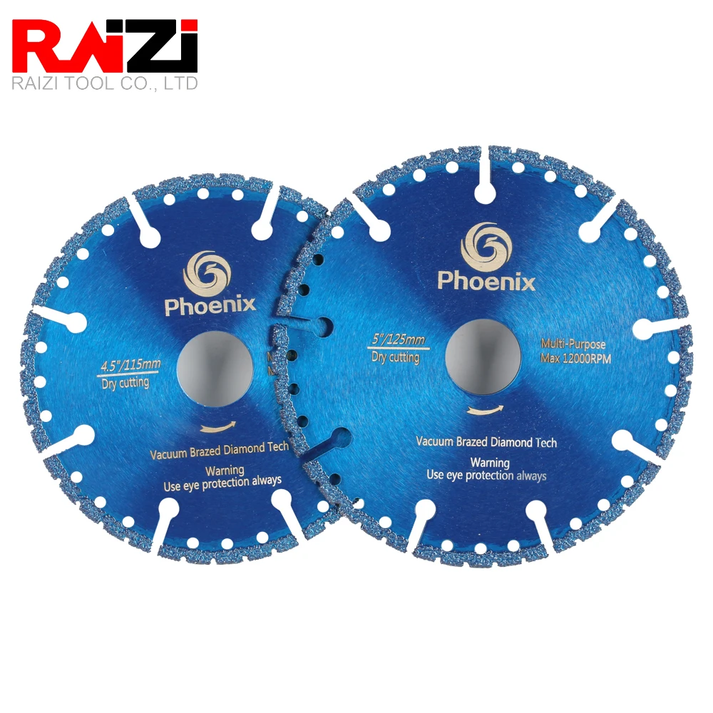 Raizi Phoenix Universal Vacuum Brazed Small Diamond Cutting Saw Blade Steel Rebar,Concrete,Brick,Metal,Plastic Pipe Cutting Disc