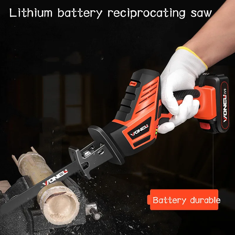 

Lithium Electric Reciprocating Saw Charging Electric Saw Portable Household Portable Electric Saw Woodworking Saw