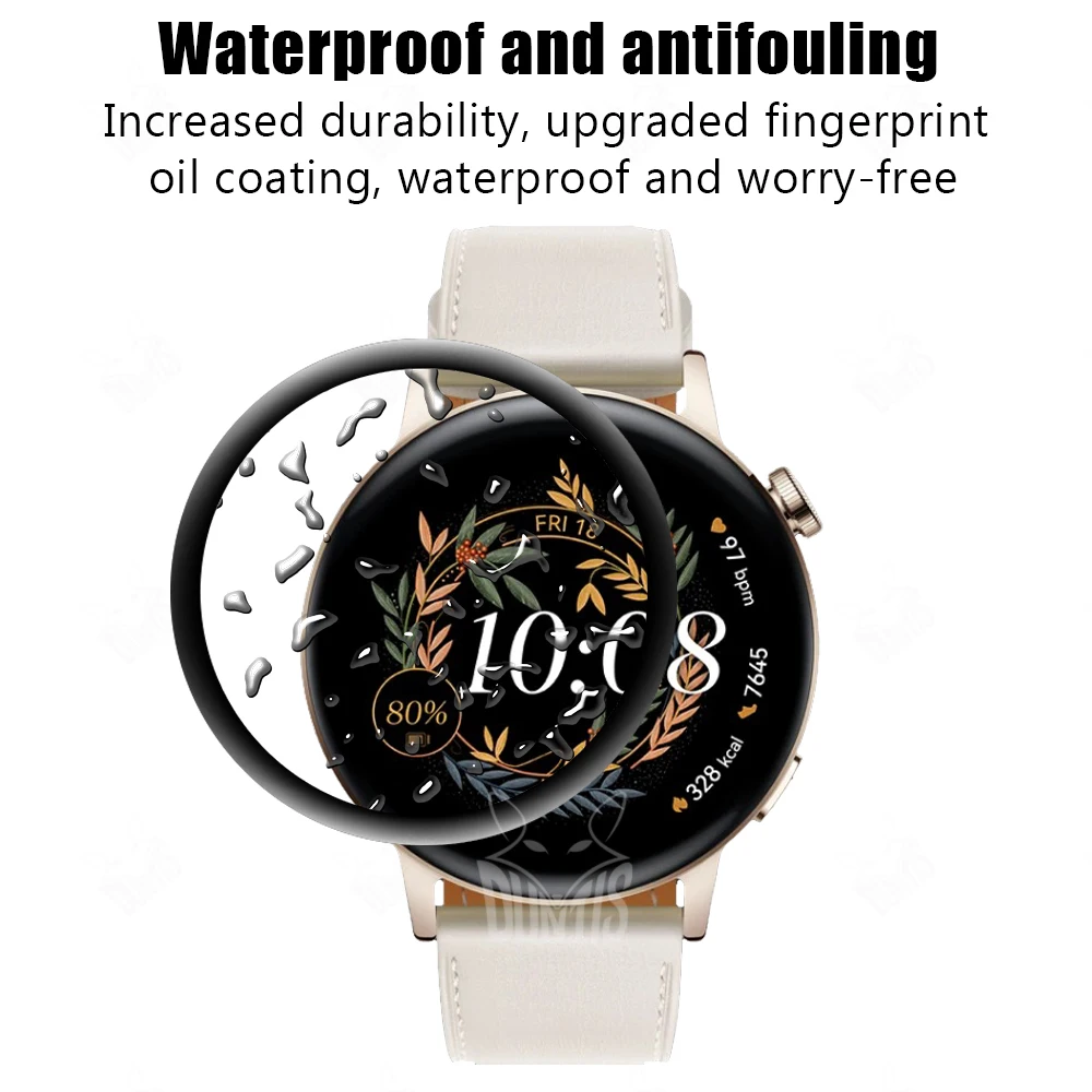 Protecteur d\'écran pour Huawei Watch GT3 GT2, film anti-rayures, accessoires de film de protection, 20D, 42mm, 46mm