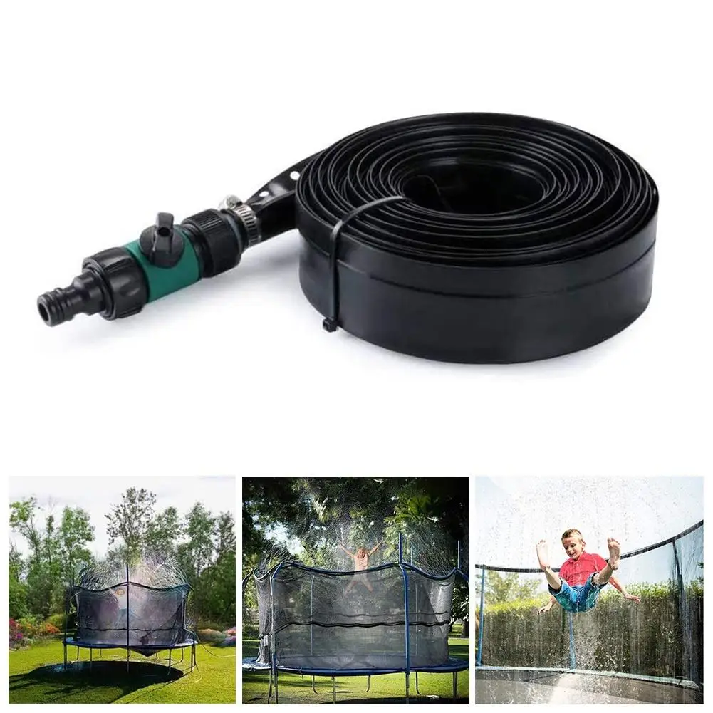 8/12/15m Summer Kid Water Park Trampoline Safety Net Sprinkler Garden Watering Sprinkler Hose Outdoor Water Game Toy Accessories