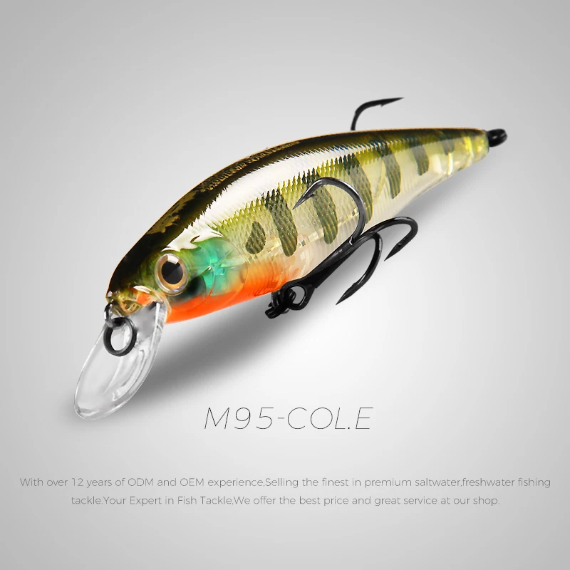 BEARKING Squad Minnow 95 mm 14,8 g 65 mm 6 g Wolframgewichtssystem SP Angelköder verschiedene Farben Kurbel Wobbler Kurbelköder