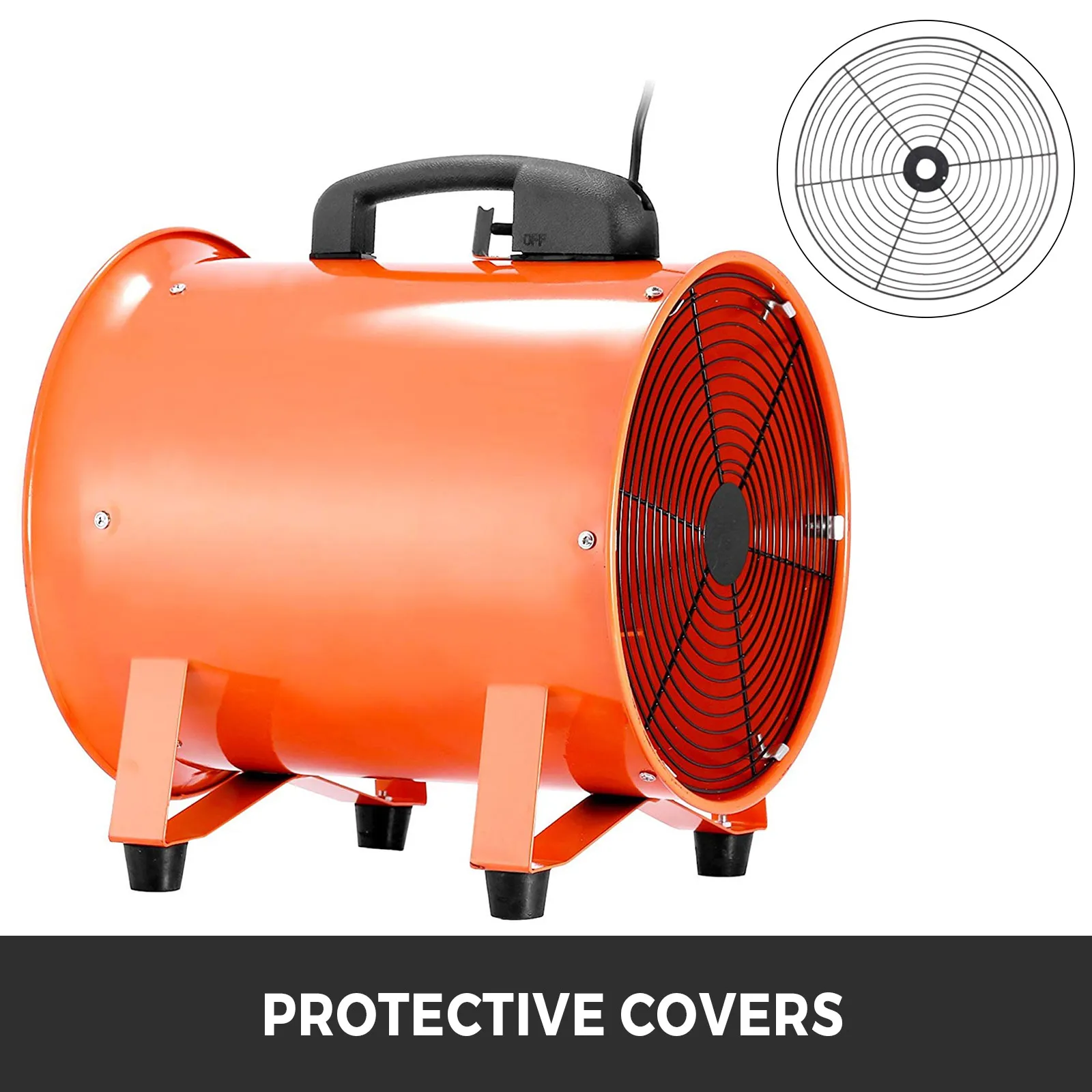 VEVOR ventilatore assiale industriale ventilatore portatile 8 "10" 12 "con condotto in PVC ad alta velocità a basso rumore per la ventilazione a Tunnel