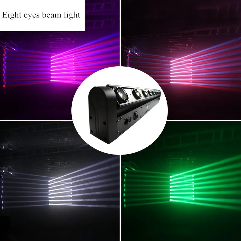 

Fast Shipping 8x12W RGBW Multicolor LED Bar Beam Moving Head Light For DJ's Sets Venue With Strong Daylight