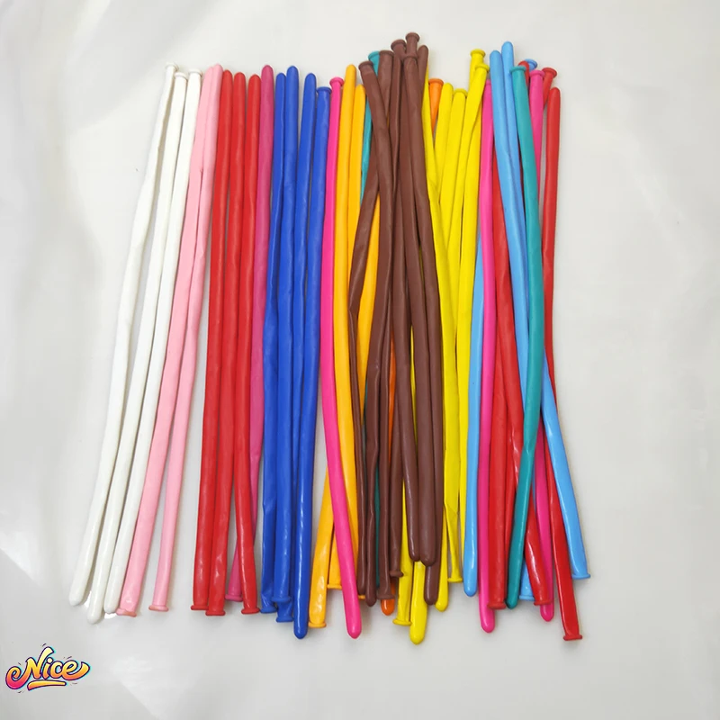 30/50/100pcs Baby Long Ballons Happy Birth DIY Strip Shape Tying Twist Modeling Balloon For Birthday Wedding Christmas Party