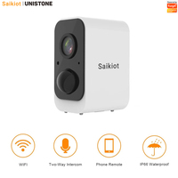 Saikiot Tuya Smart Life 3MP WIFI Battery Powered Camera Two Way Audio PIR Motion Detect Outdoor Waterproof WIFI Battery Camera