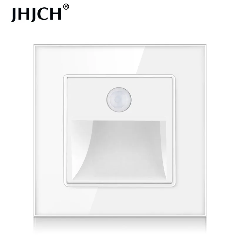 JHJCH Type 86 embedded led night light household corner lamp corridor staircase aisle human body induction foot lamp